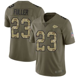 Limited Youth Kendall Fuller Olive/Camo Jersey - #23 Football Kansas City Chiefs 2017 Salute to Service