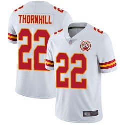 Limited Youth Juan Thornhill White Road Jersey - #22 Football Kansas City Chiefs Vapor Untouchable