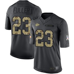 Limited Youth Kendall Fuller Black Jersey - #23 Football Kansas City Chiefs 2016 Salute to Service