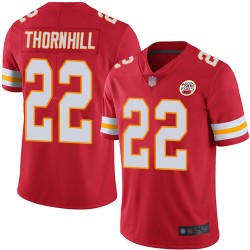 Limited Youth Juan Thornhill Red Home Jersey - #22 Football Kansas City Chiefs Vapor Untouchable