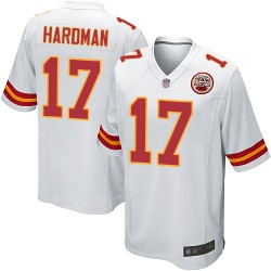 Game Men's Mecole Hardman White Road Jersey - #17 Football Kansas City Chiefs