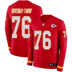 Limited Youth Laurent Duvernay-Tardif Red Jersey - #76 Football Kansas City Chiefs Therma Long Sleeve