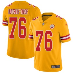 Limited Youth Laurent Duvernay-Tardif Gold Jersey - #76 Football Kansas City Chiefs Inverted Legend