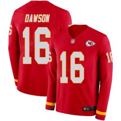 Limited Youth Len Dawson Red Jersey - #16 Football Kansas City Chiefs Therma Long Sleeve