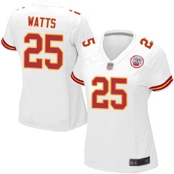 Game Women's Armani Watts White Road Jersey - #25 Football Kansas City Chiefs