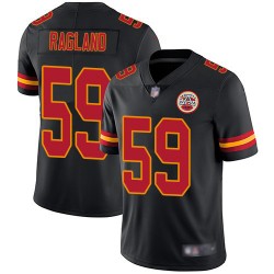 Limited Youth Reggie Ragland Black Jersey - #59 Football Kansas City Chiefs Rush Vapor Untouchable