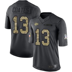 Limited Youth Sammie Coates Black Jersey - #13 Football Kansas City Chiefs 2016 Salute to Service