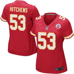 Game Women's Anthony Hitchens Red Home Jersey - #53 Football Kansas City Chiefs