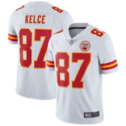 Limited Youth Travis Kelce White Road Jersey - #87 Football Kansas City Chiefs Vapor Untouchable
