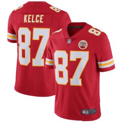 Limited Youth Travis Kelce Red Home Jersey - #87 Football Kansas City Chiefs Vapor Untouchable