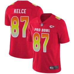 Limited Youth Travis Kelce Red Jersey - #87 Football Kansas City Chiefs AFC 2019 Pro Bowl