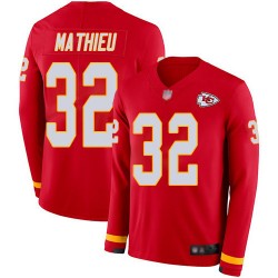 Limited Youth Tyrann Mathieu Red Jersey - #32 Football Kansas City Chiefs Therma Long Sleeve