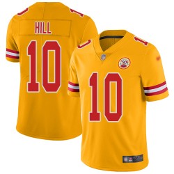 Limited Youth Tyreek Hill Gold Jersey - #10 Football Kansas City Chiefs Inverted Legend