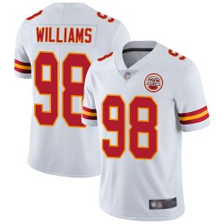 Limited Youth Xavier Williams White Road Jersey - #98 Football Kansas City Chiefs Vapor Untouchable