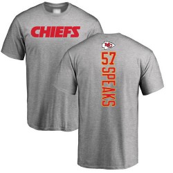 Breeland Speaks Ash Backer - #57 Football Kansas City Chiefs T-Shirt
