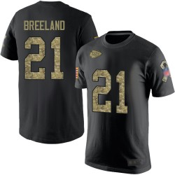Bashaud Breeland Black/Camo Salute to Service - #21 Football Kansas City Chiefs T-Shirt