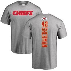 Anthony Sherman Ash Backer - #42 Football Kansas City Chiefs T-Shirt