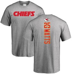 Armani Watts Ash Backer - #25 Football Kansas City Chiefs T-Shirt