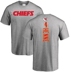 Chad Henne Ash Backer - #4 Football Kansas City Chiefs T-Shirt