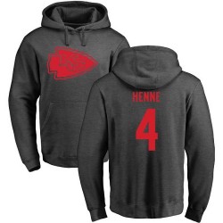 Chad Henne Ash One Color - #4 Football Kansas City Chiefs Pullover Hoodie