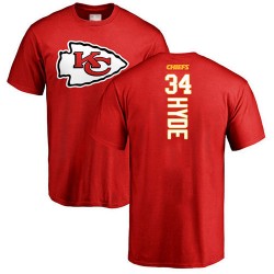 Carlos Hyde Red Backer - #34 Football Kansas City Chiefs T-Shirt