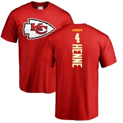 Chad Henne Red Backer - #4 Football Kansas City Chiefs T-Shirt