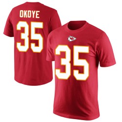 Christian Okoye Red Rush Pride Name & Number - #35 Football Kansas City Chiefs T-Shirt