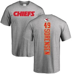 Daniel Sorensen Ash Backer - #49 Football Kansas City Chiefs T-Shirt
