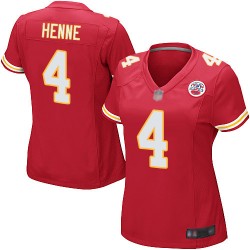 Game Women's Chad Henne Red Home Jersey - #4 Football Kansas City Chiefs