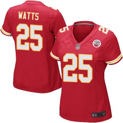 Game Women's Armani Watts Red Home Jersey - #25 Football Kansas City Chiefs