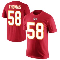 Derrick Thomas Red Rush Pride Name & Number - #58 Football Kansas City Chiefs T-Shirt