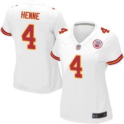 Game Women's Chad Henne White Road Jersey - #4 Football Kansas City Chiefs