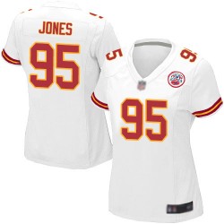 Game Women's Chris Jones White Road Jersey - #95 Football Kansas City Chiefs
