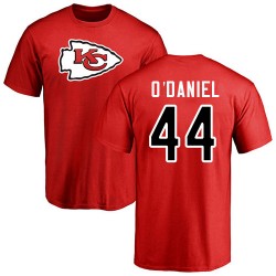 Dorian O'Daniel Red Name & Number Logo - #44 Football Kansas City Chiefs T-Shirt