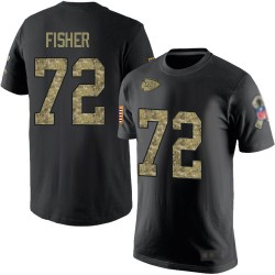 Eric Fisher Black/Camo Salute to Service - #72 Football Kansas City Chiefs T-Shirt