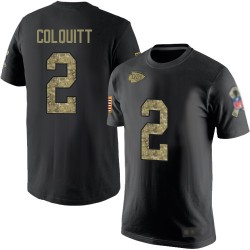 Dustin Colquitt Black/Camo Salute to Service - #2 Football Kansas City Chiefs T-Shirt