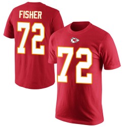 Eric Fisher Red Rush Pride Name & Number - #72 Football Kansas City Chiefs T-Shirt