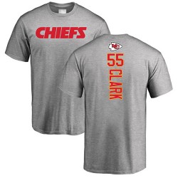 Frank Clark Ash Backer - #55 Football Kansas City Chiefs T-Shirt
