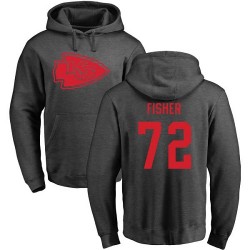 Eric Fisher Ash One Color - #72 Football Kansas City Chiefs Pullover Hoodie
