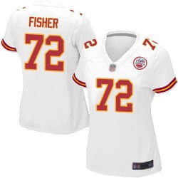 Game Women's Eric Fisher White Road Jersey - #72 Football Kansas City Chiefs