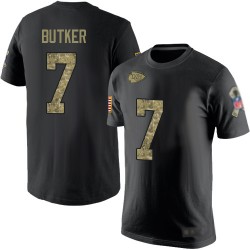 Harrison Butker Black/Camo Salute to Service - #7 Football Kansas City Chiefs T-Shirt