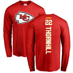 Juan Thornhill Red Backer - #22 Football Kansas City Chiefs Long Sleeve T-Shirt