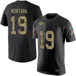 Joe Montana Black/Camo Salute to Service - #19 Football Kansas City Chiefs T-Shirt
