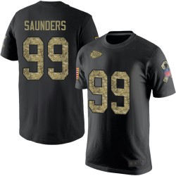 Khalen Saunders Black/Camo Salute to Service - #99 Football Kansas City Chiefs T-Shirt