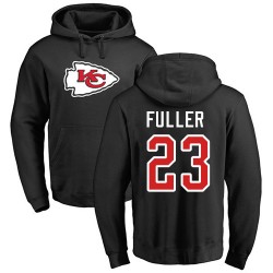 Kendall Fuller Black Name & Number Logo - #23 Football Kansas City Chiefs Pullover Hoodie