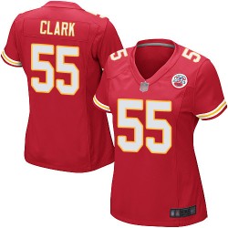 Game Women's Frank Clark Red Home Jersey - #55 Football Kansas City Chiefs