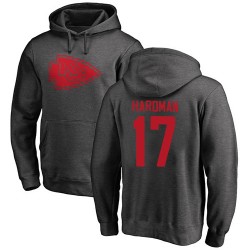 Mecole Hardman Ash One Color - #17 Football Kansas City Chiefs Pullover Hoodie