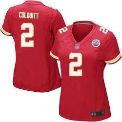 Game Women's Dustin Colquitt Red Home Jersey - #2 Football Kansas City Chiefs