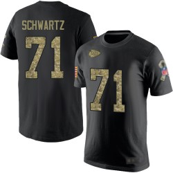 Mitchell Schwartz Black/Camo Salute to Service - #71 Football Kansas City Chiefs T-Shirt
