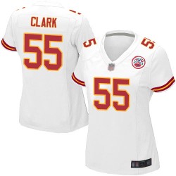 Game Women's Frank Clark White Road Jersey - #55 Football Kansas City Chiefs